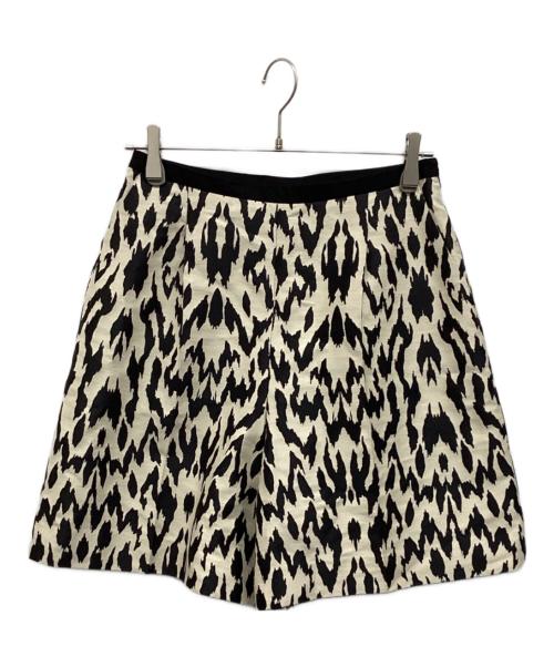 UNITED ARROWS TOKYO（ユナイテッドアローズトウキョウ）UNITED ARROWS TOKYO (ユナイテッドアローズトウキョウ) レオパード ジャガード ショート パンツ ホワイト×ブラック サイズ:Mの古着・服飾アイテム