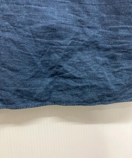 45R（フォーティファイブ・アール）45R (フォーティファイブ・アール) インディゴ染めバンドカラーロングシャツ インディゴ サイズ:freeの古着・服飾アイテム