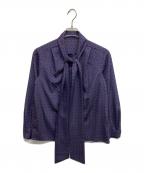 MACKINTOSH LONDONマッキントッシュ ロンドン）の古着「ビーンズドットプリントブラウス」｜ネイビー