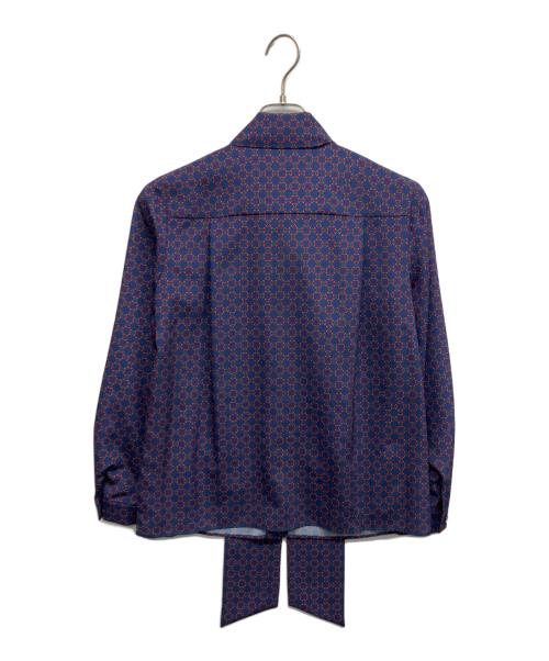 MACKINTOSH LONDON（マッキントッシュ ロンドン）MACKINTOSH LONDON (マッキントッシュ ロンドン) ビーンズドットプリントブラウス ネイビー サイズ:40の古着・服飾アイテム