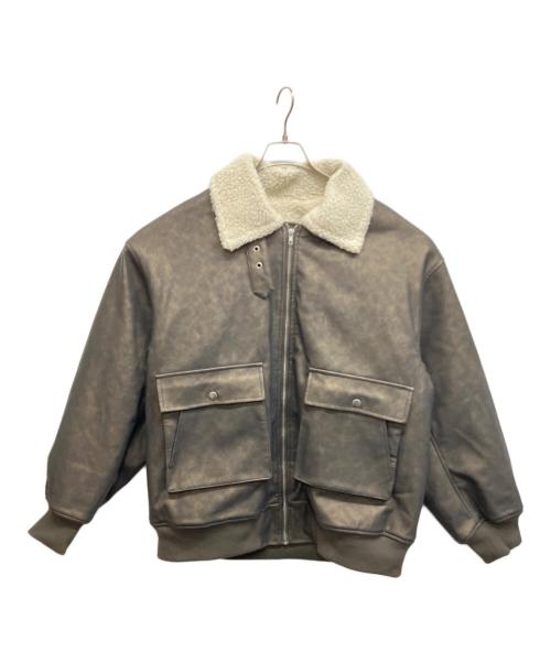 SEDACLE（セダクル）SEDACLE (セダクル) フェイクレザーブルゾン ブラウン サイズ:Lの古着・服飾アイテム
