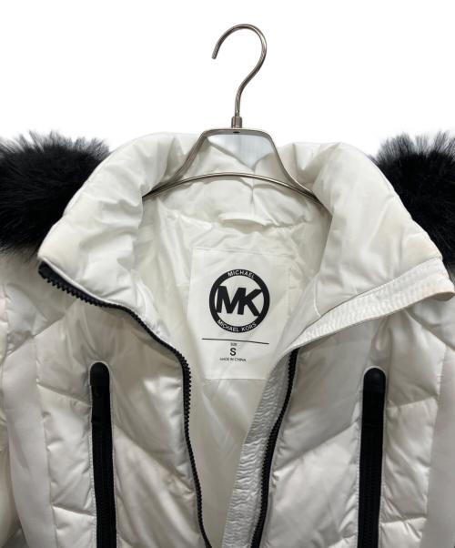 MICHAEL KORS（マイケルコース）MICHAEL KORS (マイケルコース) フェイクファーフード中綿ジャケット ホワイト サイズ:Sの古着・服飾アイテム