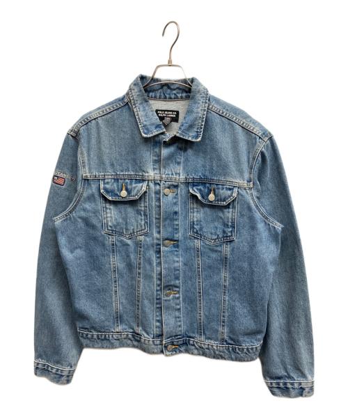 POLO JEANS CO.（ポロジーンズカンパニー）POLO JEANS CO. (ポロジーンズカンパニー) 袖刺繍デニムジャケット インディゴ サイズ:Lの古着・服飾アイテム