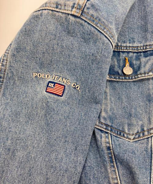 POLO JEANS CO.（ポロジーンズカンパニー）POLO JEANS CO. (ポロジーンズカンパニー) 袖刺繍デニムジャケット インディゴ サイズ:Lの古着・服飾アイテム