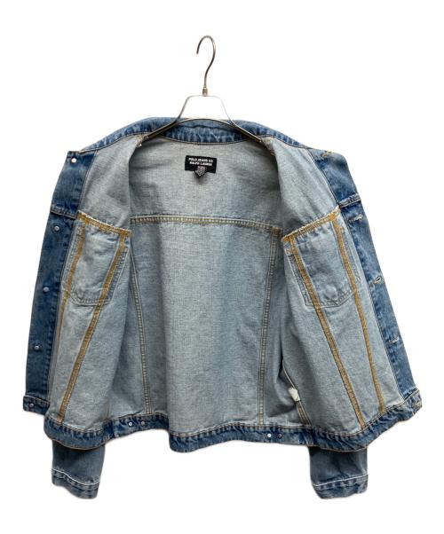 POLO JEANS CO.（ポロジーンズカンパニー）POLO JEANS CO. (ポロジーンズカンパニー) 袖刺繍デニムジャケット インディゴ サイズ:Lの古着・服飾アイテム