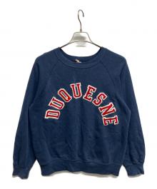 Champion（チャンピオン）の古着「カレッジラグランスウェット」｜ネイビー