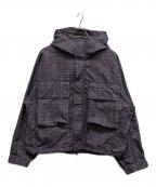 HELLA GREENヘラグリーン）の古着「Check Nylon jacket」｜ネイビー