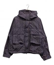 HELLA GREEN（ヘラグリーン）の古着「Check Nylon jacket」｜ネイビー
