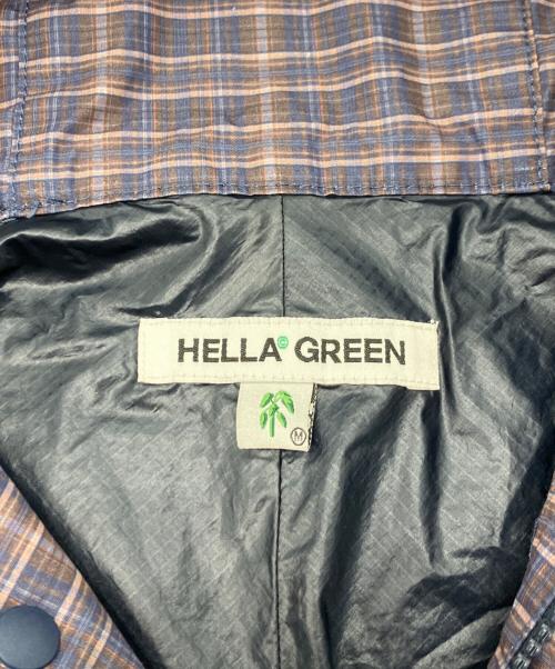 HELLA GREEN（ヘラグリーン）HELLA GREEN (ヘラグリーン) Check Nylon jacket ネイビー サイズ:Mの古着・服飾アイテム