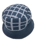 Diaspora Skateboardsディアスポラスケートボードズ）の古着「Grid Knit Bucket Hat」｜ネイビー
