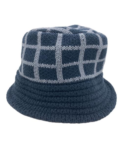 Diaspora Skateboards（ディアスポラスケートボードズ）Diaspora skateboards (ディアスポラスケートボードズ) Grid Knit Bucket Hat ネイビーの古着・服飾アイテム