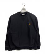 Carhartt WIPカーハート ワークインプログレス）の古着「AMERICAN SCRIPT SWEATSHIRT」｜ブラック