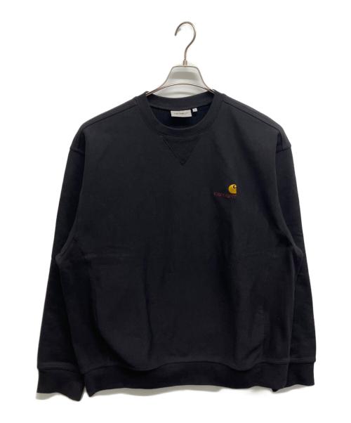 Carhartt WIP（カーハート ワーク イン プログレス）Carhartt WIP (カーハート ワークインプログレス) AMERICAN SCRIPT SWEATSHIRT ブラック サイズ:XLの古着・服飾アイテム