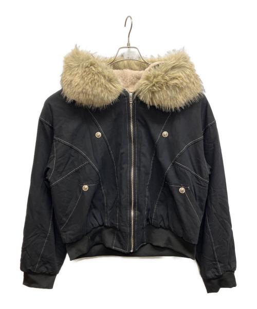 RE'HTRELT（リ・ハトレルト）RE'HTRELT (リ・ハトレルト) ファージャケット ブラック サイズ:XLの古着・服飾アイテム