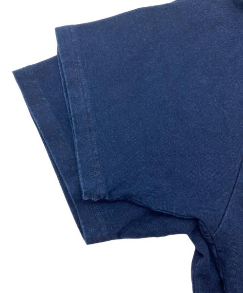 A BATHING APE（ア ベイシング エイプ）A BATHING APE (ア ベイシング エイプ) APE HEAD INDIGO TEE　エイプヘッド　インディゴ　Tシャツ ネイビー サイズ:Lの古着・服飾アイテム