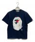 A BATHING APE（ア ベイシング エイプ）の古着「APE HEAD INDIGO TEE　エイプヘッド　インディゴ　Tシャツ」｜ネイビー