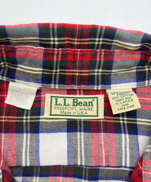 L.L.Bean（エルエルビーン）L.L.Bean (エルエルビーン) チェックネルシャツ レッド サイズ:XLの古着・服飾アイテム