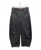90909090）の古着「Okayama Crafted Buggy Denim Pants」｜ブラック