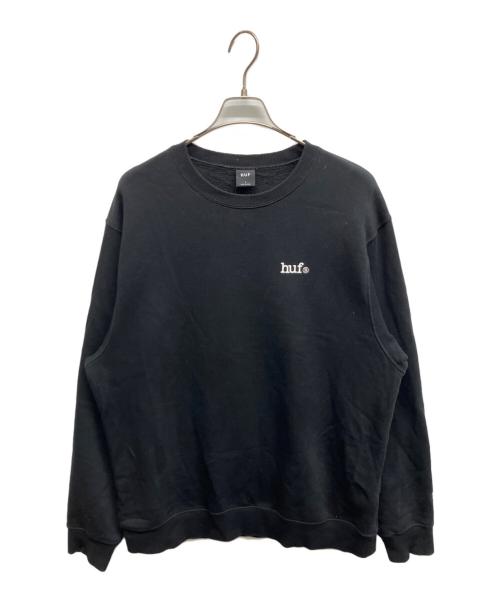 HUF（ハフ）HUF (ハフ) プリントスウェット ブラック サイズ:Lの古着・服飾アイテム