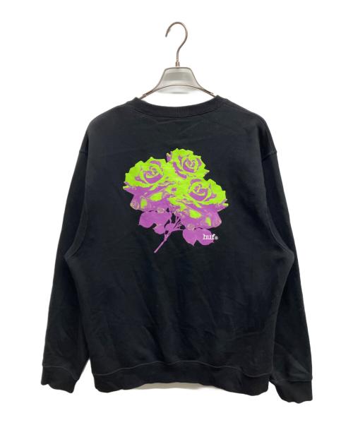HUF（ハフ）HUF (ハフ) プリントスウェット ブラック サイズ:Lの古着・服飾アイテム