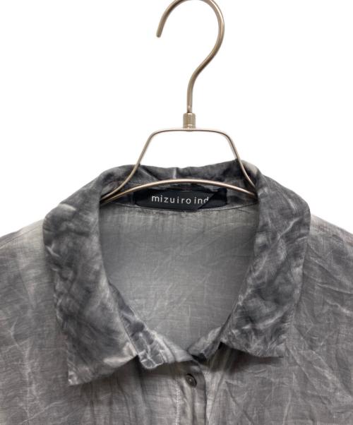 mizuiro-ind（ミズイロインド）mizuiro-ind (ミズイロインド) シアーワイドシャツ グレー サイズ:Freeの古着・服飾アイテム