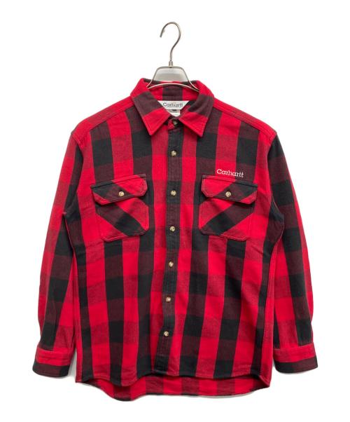 CarHartt（カーハート）CarHartt (カーハート) ヘビーネルシャツ レッド サイズ:XLの古着・服飾アイテム