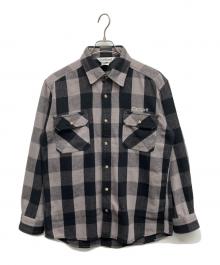 CarHartt（カーハート）の古着「ヘビーネルシャツ」｜ブラック