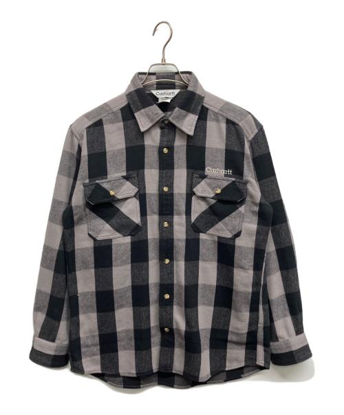 CarHartt（カーハート）CarHartt (カーハート) ヘビーネルシャツ ブラック サイズ:XLの古着・服飾アイテム