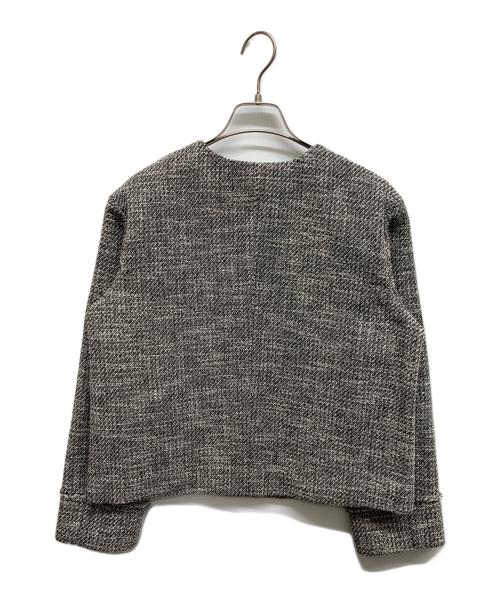URBAN RESEARCH（アーバンリサーチ）URBAN RESEARCH (アーバンリサーチ) ノーカラーツイードジャケット ホワイト×ブラック サイズ:Freeの古着・服飾アイテム