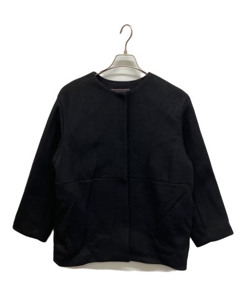 JOURNAL STANDARD relume（ジャーナルスタンダード レリューム）JOURNAL STANDARD relume (ジャーナルスタンダード レリューム) スーパーファインビーバークルーネックコート ブラック サイズ:Sの古着・服飾アイテム