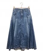 Hysteric Glamourヒステリックグラマー）の古着「USED加工デニムスカート」｜インディゴ