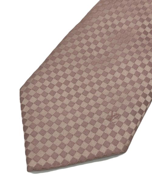LOUIS VUITTON（ルイ ヴィトン）LOUIS VUITTON (ルイ ヴィトン) シルクチェッカーネクタイ ピンク サイズ:下記参照の古着・服飾アイテム