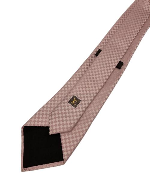 LOUIS VUITTON（ルイ ヴィトン）LOUIS VUITTON (ルイ ヴィトン) シルクチェッカーネクタイ ピンク サイズ:下記参照の古着・服飾アイテム