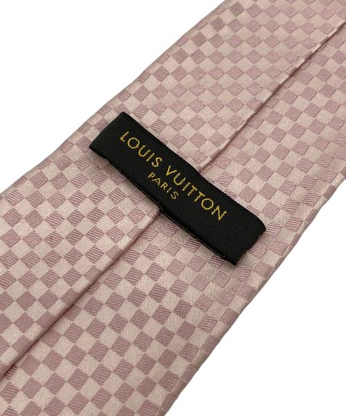 LOUIS VUITTON（ルイ ヴィトン）LOUIS VUITTON (ルイ ヴィトン) シルクチェッカーネクタイ ピンク サイズ:下記参照の古着・服飾アイテム