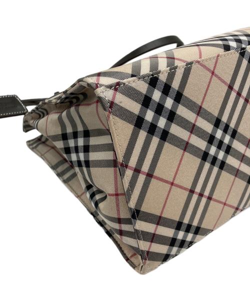 BURBERRY BLUE LABEL（バーバリー ブルー レーベル）BURBERRY BLUE LABEL (バーバリー ブルー レーベル) ナイロンノヴァチェックトートバッグ ベージュの古着・服飾アイテム