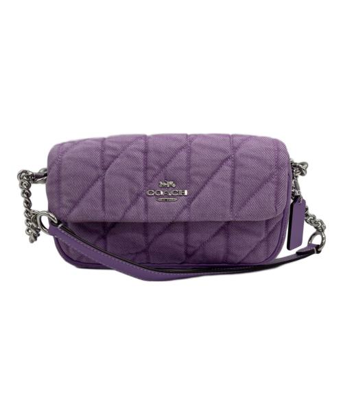 COACH（コーチ）COACH (コーチ) ヘイリー フラップ バッグ パープルの古着・服飾アイテム