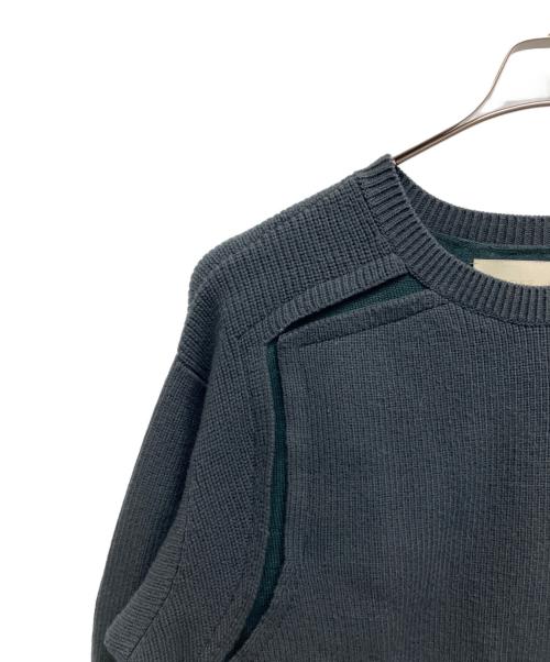 YOKE（ヨーク）YOKE (ヨーク) BROKEN CREWNECK SWEATER グリーン サイズ:3の古着・服飾アイテム