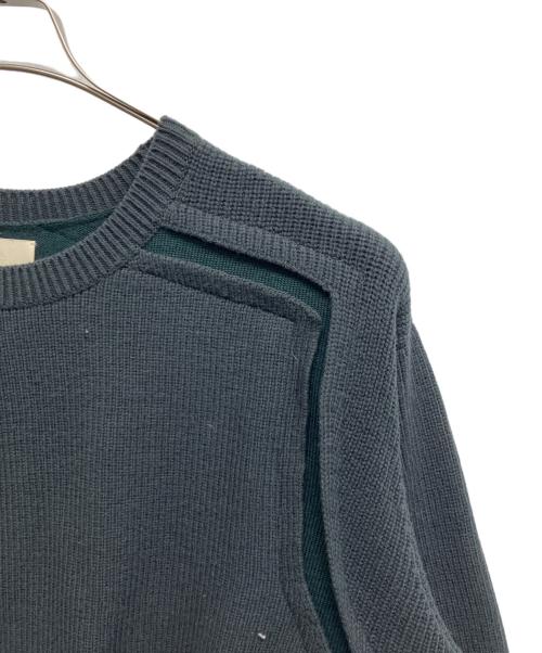 YOKE（ヨーク）YOKE (ヨーク) BROKEN CREWNECK SWEATER グリーン サイズ:3の古着・服飾アイテム
