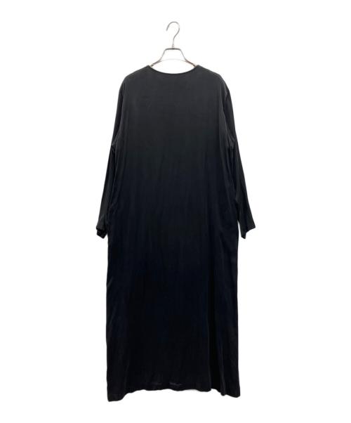 KAGURE（カグレ）KAGURE (カグレ) キュプラレーヨンストレートワンピース ブラック サイズ:2の古着・服飾アイテム