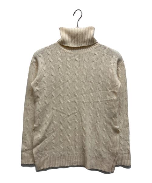 POLO RALPH LAUREN（ポロ・ラルフローレン）POLO RALPH LAUREN (ポロ・ラルフローレン) カシミヤ混タートルネックニット アイボリー サイズ:XSの古着・服飾アイテム