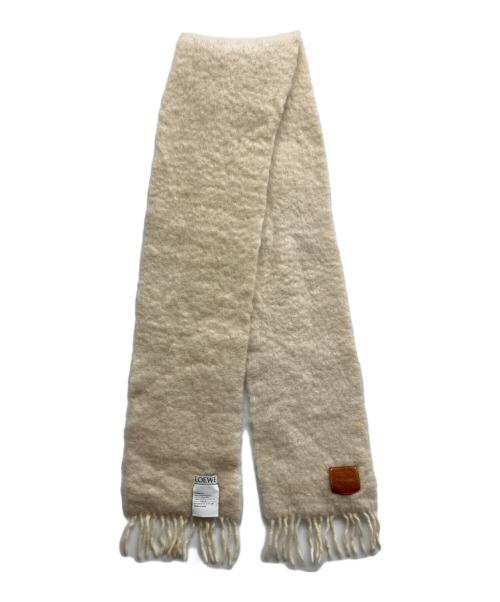 LOEWE（ロエベ）LOEWE (ロエベ) アナグラムフリンジストール アイボリー サイズ:下記参照の古着・服飾アイテム
