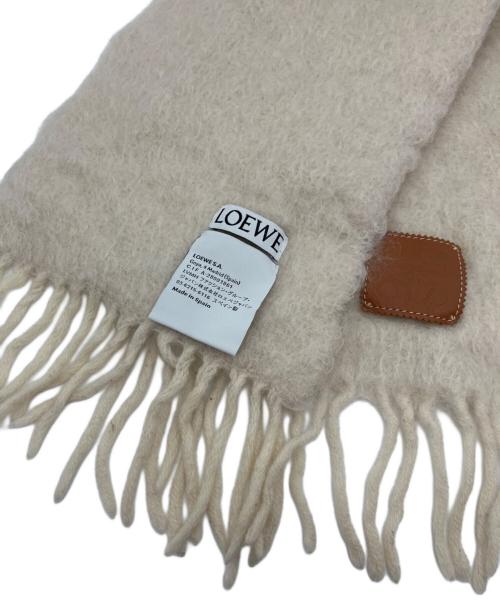 LOEWE（ロエベ）LOEWE (ロエベ) アナグラムフリンジストール アイボリー サイズ:下記参照の古着・服飾アイテム