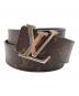 LOUIS VUITTON（ルイ ヴィトン）の古着「サンチュールLVイニシャル ベルト」｜ブラウン