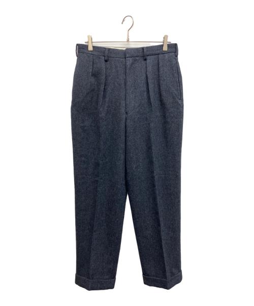 MAATEE&SONS（マーティーアンドサンズ）MAATEE&SONS (マーティーアンドサンズ) Ex. TWEED HERRINGBONE 2INTUCK TAPERED TROUSERS ネイビー サイズ:3の古着・服飾アイテム