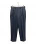MAATEE&SONS（マーティーアンドサンズ）の古着「Ex. TWEED HERRINGBONE 2INTUCK TAPERED TROUSERS」｜ネイビー