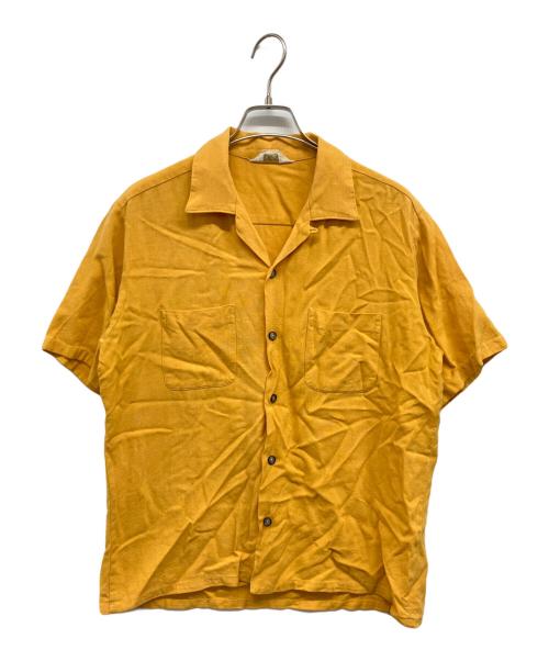 Da Vinci（ダヴィンチ）Da Vinci (ダヴィンチ) 60'sヴィンテージレーヨンS/Sオープンカラーシャツ イエロー サイズ:Lの古着・服飾アイテム