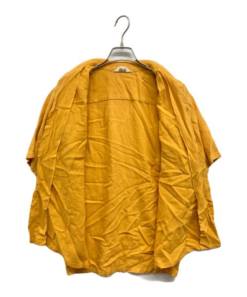 Da Vinci（ダヴィンチ）Da Vinci (ダヴィンチ) 60'sヴィンテージレーヨンS/Sオープンカラーシャツ イエロー サイズ:Lの古着・服飾アイテム