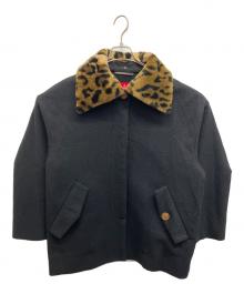 Vivienne Westwood RED LABEL（ヴィヴィアンウエストウッドレッドレーベル）の古着「リファインサージポイントスリーブファー付コート」｜ブラック