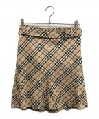 BURBERRY BLUE LABELバーバリー ブルー レーベル）の古着「ミニマーメイドスカート」｜ベージュ