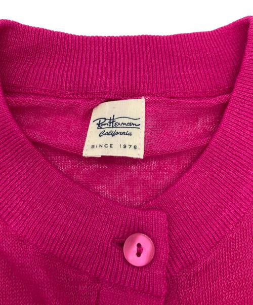 RHC Ron Herman（アールエイチシー ロンハーマン）RHC Ron Herman (アールエイチシー ロンハーマン) シアーカーディガン ピンク サイズ:Sの古着・服飾アイテム